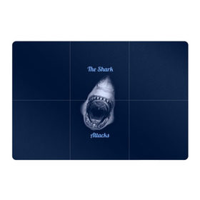 Магнитный плакат 3Х2 с принтом the shark attacks в Тюмени, Полимерный материал с магнитным слоем | 6 деталей размером 9*9 см | shark | акула | глубина | зубы | море | океан | пасть | укус | хищник