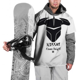 Накидка на куртку 3D с принтом NESSAJ в Тюмени, 100% полиэстер |  | biggreenpepper | chaos knight | dota 2 | nessaj | арт | всадник | дота 2 | игры | прикольные | черно белые