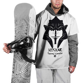 Накидка на куртку 3D с принтом HUSKAR в Тюмени, 100% полиэстер |  | Тематика изображения на принте: carry | dota 2 | huskar | sacred warrior | арт | воин | керри | прикольные | тролль | черно белые