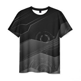 Мужская футболка 3D с принтом Tehnology future в Тюмени, 100% полиэфир | прямой крой, круглый вырез горловины, длина до линии бедер | hi tech | technolog | technology | компьютер | микросхема