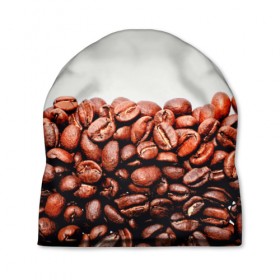 Шапка 3D с принтом coffee в Тюмени, 100% полиэстер | универсальный размер, печать по всей поверхности изделия | 3d | beans | coffee | еда | зерна | кофе | напиток | природа | текстуры