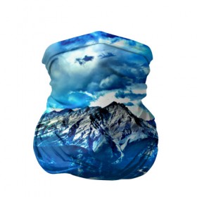 Бандана-труба 3D с принтом Snowy mountains в Тюмени, 100% полиэстер, ткань с особыми свойствами — Activecool | плотность 150‒180 г/м2; хорошо тянется, но сохраняет форму | Тематика изображения на принте: 