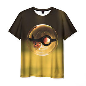 Мужская футболка 3D с принтом Покебол в Тюмени, 100% полиэфир | прямой крой, круглый вырез горловины, длина до линии бедер | pikachu | pokemon | пикачу | покемон | сквиртл