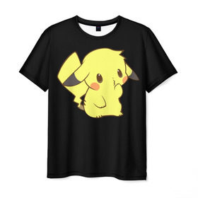 Мужская футболка 3D с принтом Пика в Тюмени, 100% полиэфир | прямой крой, круглый вырез горловины, длина до линии бедер | pikachu | pokemon | пикачу | покемон | сквиртл