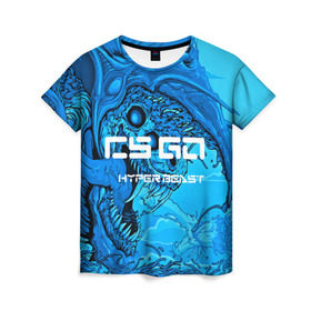 Женская футболка 3D с принтом CS GO:Hyper beast(cold style) в Тюмени, 100% полиэфир ( синтетическое хлопкоподобное полотно) | прямой крой, круглый вырез горловины, длина до линии бедер | hyper beast | кс го | скоростной зверь