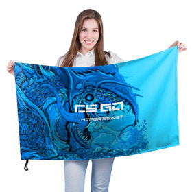 Флаг 3D с принтом CS GO:Hyper beast(cold style) в Тюмени, 100% полиэстер | плотность ткани — 95 г/м2, размер — 67 х 109 см. Принт наносится с одной стороны | hyper beast | кс го | скоростной зверь