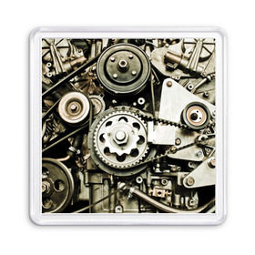 Магнит 55*55 с принтом Двигатель в Тюмени, Пластик | Размер: 65*65 мм; Размер печати: 55*55 мм | Тематика изображения на принте: двигатель | механизм | мотор