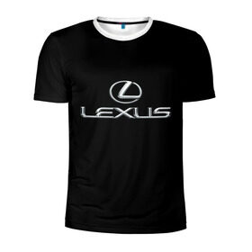 Мужская футболка 3D спортивная с принтом lexus в Тюмени, 100% полиэстер с улучшенными характеристиками | приталенный силуэт, круглая горловина, широкие плечи, сужается к линии бедра | brand | car | japan | lexus | logo | toyota motor | автомобиль | лексус | логотип | марка | япония