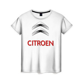 Женская футболка 3D с принтом Сitroen в Тюмени, 100% полиэфир ( синтетическое хлопкоподобное полотно) | прямой крой, круглый вырез горловины, длина до линии бедер | brand | car | citroen | france | logo | автомобиль | логотип | марка | ситроен | франция