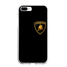 Чехол для iPhone 7Plus/8 Plus матовый с принтом Lamborghini в Тюмени, Силикон | Область печати: задняя сторона чехла, без боковых панелей | brand | car | italy | lamborghini | logo | автомобиль | италия | ламборджини | логотип | марка