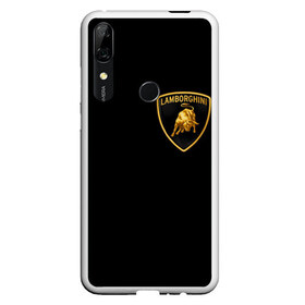 Чехол для Honor P Smart Z с принтом Lamborghini в Тюмени, Силикон | Область печати: задняя сторона чехла, без боковых панелей | brand | car | italy | lamborghini | logo | автомобиль | италия | ламборджини | логотип | марка