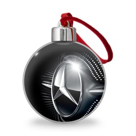 Ёлочный шар с принтом Mercedes-Benz в Тюмени, Пластик | Диаметр: 77 мм | car | germany | logo | make | mercedes benz | автомобиль | германия | логотип | марка | мерседес бенц