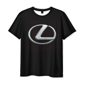 Мужская футболка 3D с принтом Lexus в Тюмени, 100% полиэфир | прямой крой, круглый вырез горловины, длина до линии бедер | Тематика изображения на принте: brand | car | japan | lexus | logo | toyota motor | автомобиль | лексус | логотип | марка | япония