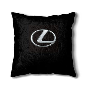 Подушка 3D с принтом Lexus в Тюмени, наволочка – 100% полиэстер, наполнитель – холлофайбер (легкий наполнитель, не вызывает аллергию). | состоит из подушки и наволочки. Наволочка на молнии, легко снимается для стирки | brand | car | japan | lexus | logo | toyota motor | автомобиль | лексус | логотип | марка | япония