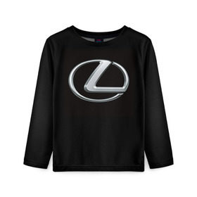Детский лонгслив 3D с принтом Lexus в Тюмени, 100% полиэстер | длинные рукава, круглый вырез горловины, полуприлегающий силуэт
 | brand | car | japan | lexus | logo | toyota motor | автомобиль | лексус | логотип | марка | япония
