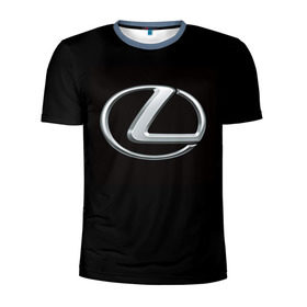 Мужская футболка 3D спортивная с принтом Lexus в Тюмени, 100% полиэстер с улучшенными характеристиками | приталенный силуэт, круглая горловина, широкие плечи, сужается к линии бедра | brand | car | japan | lexus | logo | toyota motor | автомобиль | лексус | логотип | марка | япония