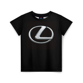 Детская футболка 3D с принтом Lexus в Тюмени, 100% гипоаллергенный полиэфир | прямой крой, круглый вырез горловины, длина до линии бедер, чуть спущенное плечо, ткань немного тянется | brand | car | japan | lexus | logo | toyota motor | автомобиль | лексус | логотип | марка | япония