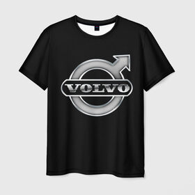 Мужская футболка 3D с принтом Volvo в Тюмени, 100% полиэфир | прямой крой, круглый вырез горловины, длина до линии бедер | brand | car | logo | sweden | volvo | автомобиль | вольво | логотип | марка | швеция
