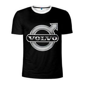 Мужская футболка 3D спортивная с принтом Volvo в Тюмени, 100% полиэстер с улучшенными характеристиками | приталенный силуэт, круглая горловина, широкие плечи, сужается к линии бедра | Тематика изображения на принте: brand | car | logo | sweden | volvo | автомобиль | вольво | логотип | марка | швеция