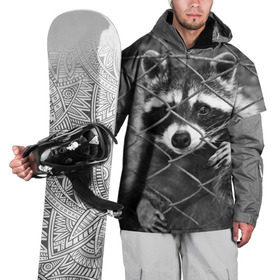 Накидка на куртку 3D с принтом Свободу Енотам в Тюмени, 100% полиэстер |  | raccoon | енот