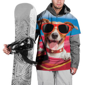 Накидка на куртку 3D с принтом Джек рассел - в гамаке в Тюмени, 100% полиэстер |  | волкодав | дворняжка | джек | джек рассел | домашние животные | любимец | мопс | овчарка | пес | песик | питомец | рассел | сенбернар | собака | собачка