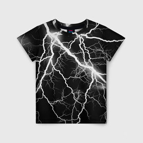 Детская футболка 3D с принтом Энергия в Тюмени, 100% гипоаллергенный полиэфир | прямой крой, круглый вырез горловины, длина до линии бедер, чуть спущенное плечо, ткань немного тянется | молния | черно белый | черный