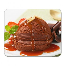 Коврик прямоугольный с принтом Шоколадное мороженое 2 в Тюмени, натуральный каучук | размер 230 х 185 мм; запечатка лицевой стороны | 