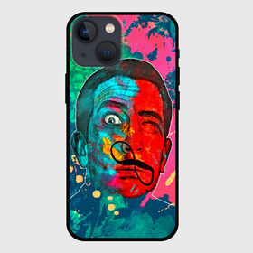 Чехол для iPhone 13 mini с принтом Сальвадор Дали в Тюмени,  |  | арт | брызги | живопись | знаменитая личность | краски | сальвадор дали | яркие