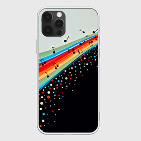 Чехол для iPhone 12 Pro Max с принтом Музыка в Тюмени, Силикон |  | Тематика изображения на принте: watercolor | абстракция красок | брызги красок | краска | круги | музыка | ноты | потертость красок