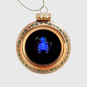Стеклянный ёлочный шар с принтом Скорпион в Тюмени, Стекло | Диаметр: 80 мм | scorpius | арт | астрономия | другие | звезды | знак зодиака | космос | неоновые | прикольные | скорпион | яркие