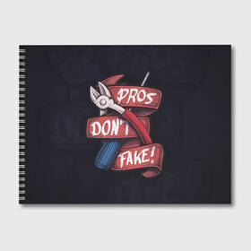 Альбом для рисования с принтом Don`t Fake в Тюмени, 100% бумага
 | матовая бумага, плотность 200 мг. | Тематика изображения на принте: counter strike | cs | defuse | fake | фейк | щипцы