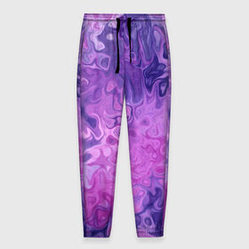 Мужские брюки 3D с принтом Фиолетовый узор 2 в Тюмени, 100% полиэстер | манжеты по низу, эластичный пояс регулируется шнурком, по бокам два кармана без застежек, внутренняя часть кармана из мелкой сетки | 