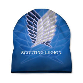Шапка 3D с принтом Scouting Legion в Тюмени, 100% полиэстер | универсальный размер, печать по всей поверхности изделия | attack on titan | wings | атака титанов | крылья свободы
