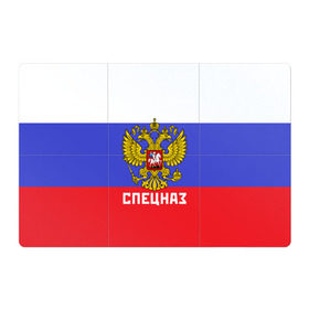 Магнитный плакат 3Х2 с принтом Спецназ, герб и флаг России в Тюмени, Полимерный материал с магнитным слоем | 6 деталей размером 9*9 см | орел | отряд | рф | специального назначения | триколор