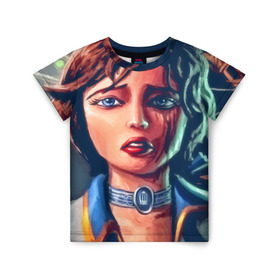 Детская футболка 3D с принтом BioShock Infinite в Тюмени, 100% гипоаллергенный полиэфир | прямой крой, круглый вырез горловины, длина до линии бедер, чуть спущенное плечо, ткань немного тянется | elizabeth | биошок | элизабет