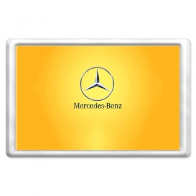 Магнит 45*70 с принтом Yellow Benz в Тюмени, Пластик | Размер: 78*52 мм; Размер печати: 70*45 | Тематика изображения на принте: car | mercedes | авто | мерседес