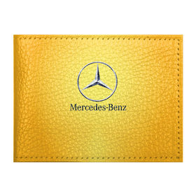 Обложка для студенческого билета с принтом Yellow Benz в Тюмени, натуральная кожа | Размер: 11*8 см; Печать на всей внешней стороне | Тематика изображения на принте: car | mercedes | авто | мерседес