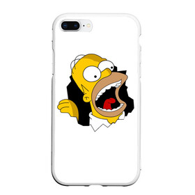 Чехол для iPhone 7Plus/8 Plus матовый с принтом The Simpsons в Тюмени, Силикон | Область печати: задняя сторона чехла, без боковых панелей | гомер | крик | симпсоны | спрингфилд