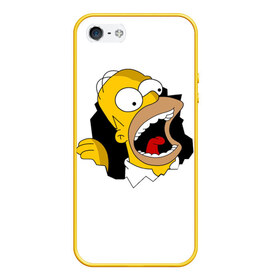 Чехол для iPhone 5/5S матовый с принтом The Simpsons в Тюмени, Силикон | Область печати: задняя сторона чехла, без боковых панелей | гомер | крик | симпсоны | спрингфилд