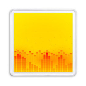 Магнит 55*55 с принтом Эквалайзер звука в Тюмени, Пластик | Размер: 65*65 мм; Размер печати: 55*55 мм | color | colour | light | lights | shine | блеск | желтый | свет | солнечный свет