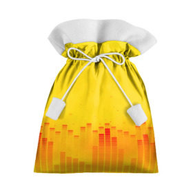 Подарочный 3D мешок с принтом Эквалайзер звука в Тюмени, 100% полиэстер | Размер: 29*39 см | Тематика изображения на принте: color | colour | light | lights | shine | блеск | желтый | свет | солнечный свет