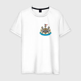 Мужская футболка хлопок с принтом Newcastle united в Тюмени, 100% хлопок | прямой крой, круглый вырез горловины, длина до линии бедер, слегка спущенное плечо. | newcastle united |  ньюкасл юнайтед | англия | спорт | футбол