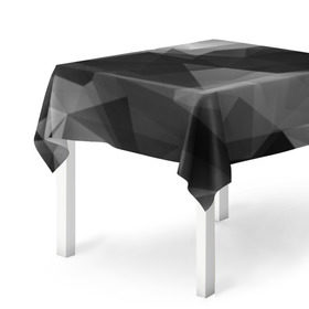 Скатерть 3D с принтом Camo - Black & White (Чёрно-белый камуфляж) в Тюмени, 100% полиэстер (ткань не мнется и не растягивается) | Размер: 150*150 см | 0x000000123 | camo | камуфляж | чёрно белый