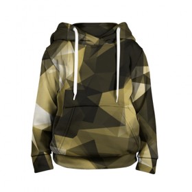 Детская толстовка 3D с принтом Camo - Black & Yellow (Чёрно-жёлтый камуфляж) в Тюмени, 100% полиэстер | двухслойный капюшон со шнурком для регулировки, мягкие манжеты на рукавах и по низу толстовки, спереди карман-кенгуру с мягким внутренним слоем | 0x000000123 | camo | камуфляж