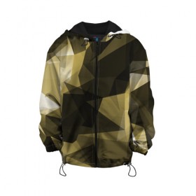 Детская куртка 3D с принтом Camo - Black & Yellow (Чёрно-жёлтый камуфляж) в Тюмени, 100% полиэстер | застежка — молния, подол и капюшон оформлены резинкой с фиксаторами, по бокам — два кармана без застежек, один потайной карман на груди, плотность верхнего слоя — 90 г/м2; плотность флисового подклада — 260 г/м2 | Тематика изображения на принте: 0x000000123 | camo | камуфляж