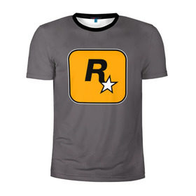 Мужская футболка 3D спортивная с принтом Rockstar Games в Тюмени, 100% полиэстер с улучшенными характеристиками | приталенный силуэт, круглая горловина, широкие плечи, сужается к линии бедра | carl johnson | grand theft auto | gta | los santos | sa | san andreas | гта