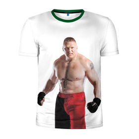 Мужская футболка 3D спортивная с принтом Брок Леснар 1 в Тюмени, 100% полиэстер с улучшенными характеристиками | приталенный силуэт, круглая горловина, широкие плечи, сужается к линии бедра | 