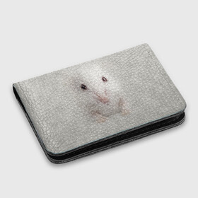 Картхолдер с принтом с принтом Крыса в Тюмени, натуральная матовая кожа | размер 7,3 х 10 см; кардхолдер имеет 4 кармана для карт; | животные | крыса | мордочка | мышка | мышь | природа