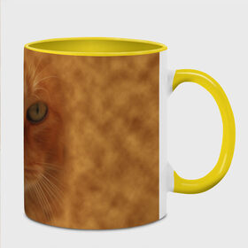 Кружка 3D с принтом Рыжий котик в Тюмени, керамика | ёмкость 330 мл | животные | кот | котенок | котик | кошка | мордочка | рыжий