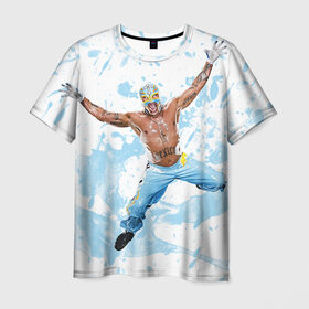 Мужская футболка 3D с принтом Рей Мистерио в Тюмени, 100% полиэфир | прямой крой, круглый вырез горловины, длина до линии бедер | wrestling